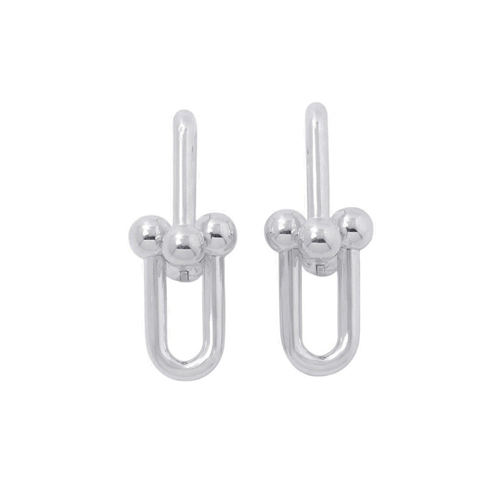 Tiffany & Co. Hardware Link Extra Large Sterling Silver Earrings, 60013153.